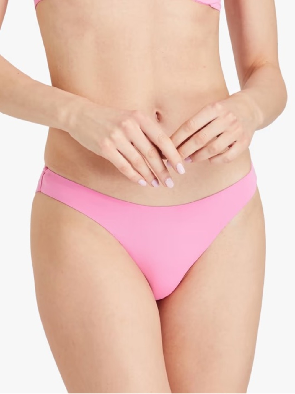 NWT Melissa Odabash ‘Barbados Low-Rise Bikini Briefs' in Bubblegum Pink Size 12